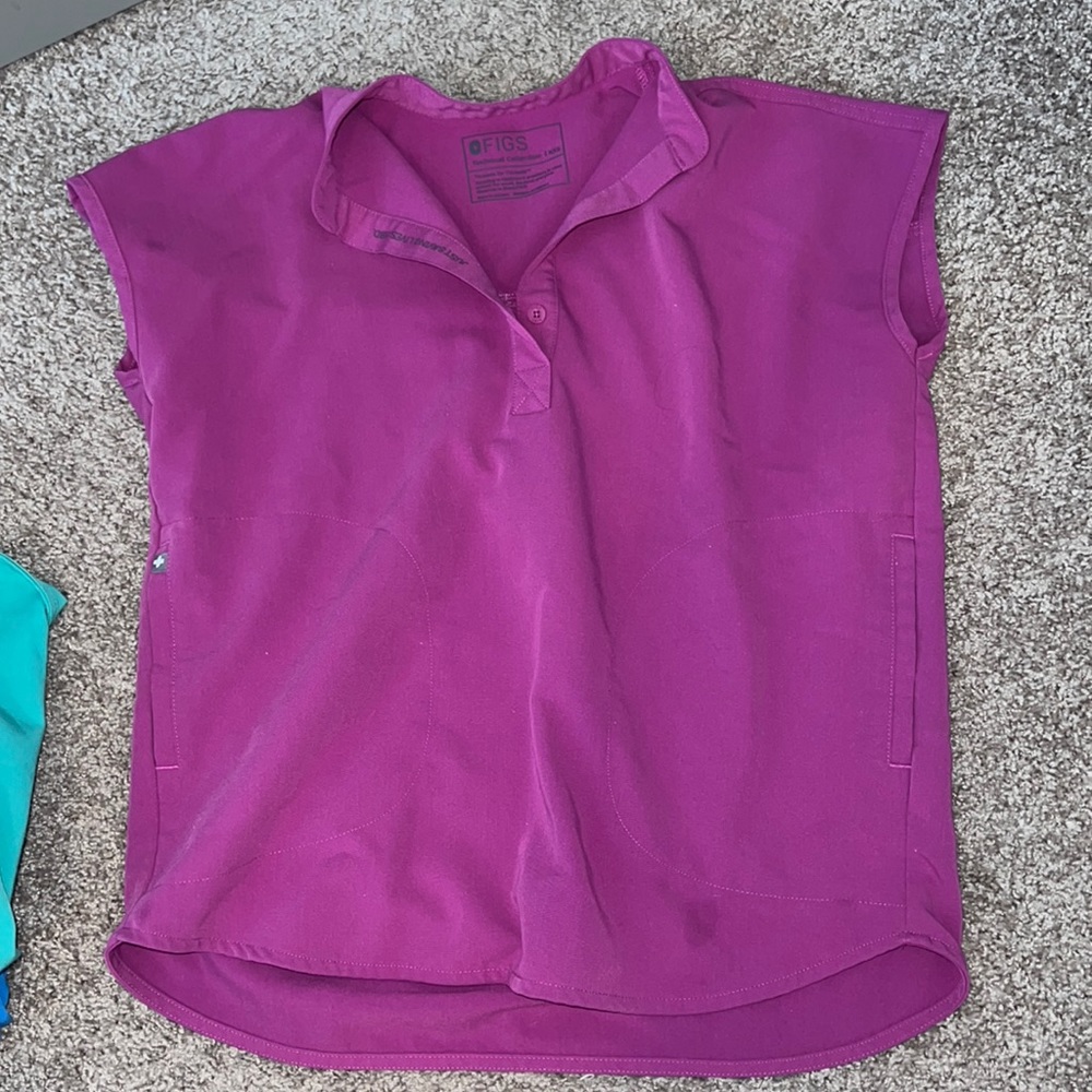 Figs Rafaela Oversized Scrub top XXS Magenta top